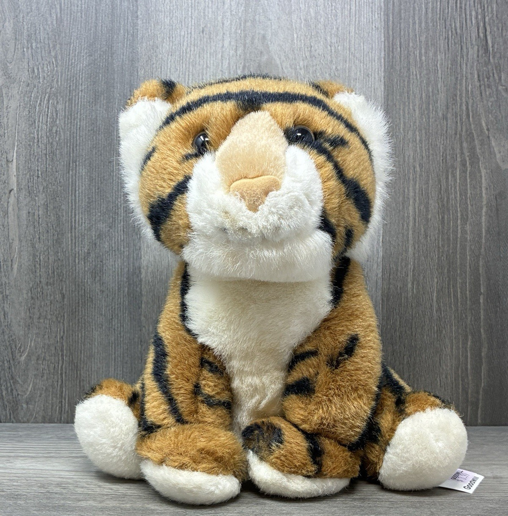 Shilla Tiger Plush Stuffed Animal 8" Sitting Orange Black White Soft Toy Korea